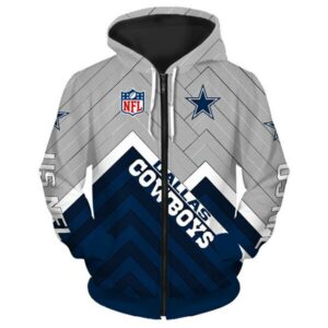 Dallas Cowboys Hoodie 3D Zip Hoodie Pullover Size S5Xl 0