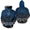 Dallas Cowboys Hoodie Halloween Pumpkin Skull Print Zip Hoodie 0
