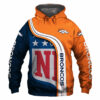 Denver Broncos 3D Hoodie Pullover Zip Hoodie Nfl for Fans 0