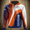 Denver Broncos 3D Zip Hoodie Zip Hoodie Pullover Nfl 0