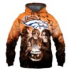 Denver Broncos Hoodie 3D Halloween Horror Night Gift for Fans 0