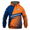 Denver Broncos Hoodie Longsleve Zip Hoodie for Fan 0