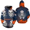 Denver Broncos Hoodie Skull for Halloween Graphic 0