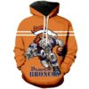 Denver Broncos Hoodie UltraCool Design Zip Hoodie Pullover Nfl 0