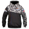 Denver Broncos Military Hoodie 3D Zip Hoodie 3D Zip Hoodie Long Sleeve New Season 0