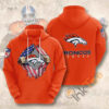 Denver Broncos Nfl American Ripped Hoodie 3d 0