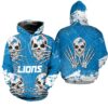 Detroit Lions Hoodie Skull for Halloween Graphic 0