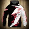 Detroit Red Wings Hoodie 3D Thunder Design Pullover Nhl Detroit Red Wings Hoodie 3D Thunder Design Pullover Nhl 0