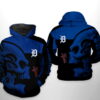 Detroit Tigers MLB Skull 3D Hoodie Zipper Hoodie 0