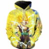 Dragon Ball Cosplay Vegeta Goku Anime 3D Hoodie Zipper Hoodie 0