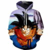 Dragon Ball Leaning Forward Anime 3D Hoodie Zipper Hoodie 0