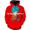 Dragon Ball X Fall Guys Super Saiyan Blue Goku Fall Guys Hoodie 3D 0