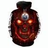 Edmonton Oilers Halloween Hoodie 3D Skulls Pullover Nhl 0
