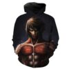 Eren Yeager Titan Attack On Titan Hoodie 3D 0