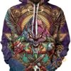 Evangelion Print Cosplay With Front Pocket Sport All Over Print Hoodie 3D 1 0