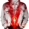 Evangelion Print Cosplay With Front Pocket Sport All Over Print Hoodie 3D 4 0
