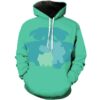 Evolution Of Bulbasaur Green Pokemon Green Hoodie 3D 0