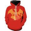 Evolution Of Charmander To Charizard Pokemons Hoodie 3D Evolution Of Charmander To Charizard Pokemons Hoodie 3D 0