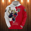 Florida Panthers Hoodie 3D Zip Hoodie 3D Cartoon Graphic Zip Hoodie for Fan 0