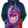 Friday 13th Jason Voorhees Pop Portraits Halloween 3D Hoodie Zipper Hoodie 0