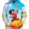 Goku Riding A Cloud Hoodie 3D 0