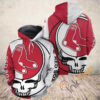 Grateful Dead Skull Boston Red Sox Hoodie 3d 0