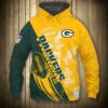Green Bay Packers Hoodie 3D Cartoon Player Cute Zip Hoodie 0