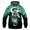 Green Bay Packers Hoodie 3D Halloween Horror Night Gift for Fans 0