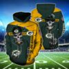Green Bay Packers Hoodie 3D Zip Hoodie Cute Deaths Graphic Gifts for Fans Green Bay Packers Hoodie 3D Zip Hoodie Cute Deaths Graphic Gifts for Fans 0
