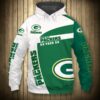 Green Bay Packers Hoodie 3D Zip Hoodie Pullover Gift for Fans 0