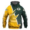 Green Bay Packers Hoodie Zigzag Graphic Zip Hoodie Gift for Fans Green Bay Packers Hoodie Zigzag Graphic Zip Hoodie Gift for Fans 0