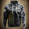 Green Bay Packers Military Hoodie 3D Zip Hoodie 3D Zip Hoodie Long Sleeve New Season 0