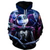 Halloween Jack Skellington and Ghost Puppy 3D Hoodie Zipper Hoodie 0