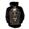 Halloween Lion And Skull Print 3D Hoodie Zipper Hoodie 0