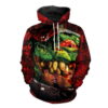 Halloween Monster Print 3D Hoodie Zipper Hoodie 0