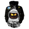Halloween Pumpkin Lantern Astronaut Devil 3D Hoodie Zipper Hoodie 0