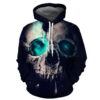 Halloween Skull 3D Hoodie Zipper Hoodie 0