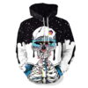 Halloween Skull And Skeleton 3D Hoodie Zipper Hoodie 0