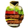 Hamburger Funnys Hoodie 3D 0