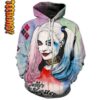 Harley Quinn Face 3D Hoodie 0