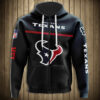 Houston Texans 3D Skull Hoodie Pullover Zip Hoodie for Fans 0