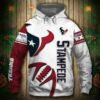 Houston Texans Hoodie 3D Graphic Balls Zip Hoodie Pullover 0