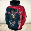 Houston Texans Hoodie 3D Zip Hoodie Cute Deaths Graphic Gifts for Fans 0