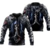 Houston Texans Hoodie 3D Zip Hoodie Death Smoke Graphic Gifts for Fans 0
