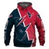 Houston Texans Hoodie Zigzag Graphic Zip Hoodie Gift for Fans Houston Texans Hoodie Zigzag Graphic Zip Hoodie Gift for Fans 0