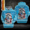 Jack Skellington Gift Bud Light in Christmas 3D Hoodie 0