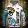 Jacksonville Jaguars Hoodie 3D Graphic Balls Zip Hoodie Pullover Jacksonville Jaguars Hoodie 3D Graphic Balls Zip Hoodie Pullover 0