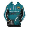Jacksonville Jaguars Hoodie 3D Zip Hoodie Cute Flame Balls Graphic Gifts for Fans 0