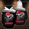 KC Chiefs Hoodie 3D Jack Skellington Hat Football Helmet Unique Kansas City Chiefs Gift 0