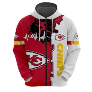Kansas City Chiefs 3D All Over Print Zip Hoodie for Nfl Fans 0
